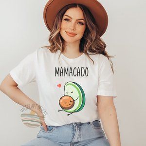 Mamacado Graphic T-shirt, Pregnancy Announcement Shirt, Maternity Shirt, Unisex